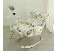 YongXinMY Funda para silla mecedora, moderna funda elástica estampada con parte inferior elástica, antideslizante, lavable, protector de muebles para sala de estar, dormitorio, oficina (#1)