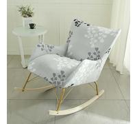 YongXinMY Funda para silla mecedora, moderna funda elástica estampada con parte inferior elástica, antideslizante, lavable, protector de muebles para sala de estar, dormitorio, oficina (#7)