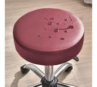 YongXinMY Funda redonda de piel sintética para taburete de bar, funda protectora de asiento elástica impermeable con bandas elásticas para salón de cocina, encimera, silla de bar, ajuste universal