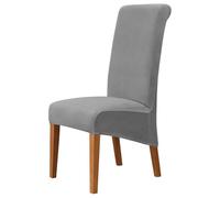 YongXinMY Fundas elásticas para sillas de comedor con respaldo alto, terciopelo afelpado, suave, elástico, duradero, antideslizante, XL, protectores de asiento de gran tamaño para el hogar, hotel