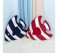 YongXinMY Paquete de 2 almohadas náuticas del océano - Estilo Mediterráneo Salvavidas Rueda de barco Cojines de peces tropicales Almohadas decorativas suaves para sofá, cama, silla, oficina