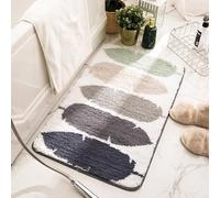 YongXinMY Tapete de baño antideslizante de microfibra suave, nórdico, absorbente, lavable a máquina, rectangular, para baño, ducha, cocina, entrada (#1,50 x 80 cm)