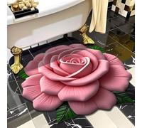 YongXinMY Tapete floral de diatomita - Romántico grande 3D rosa terciopelo suave felpa absorbente antideslizante de secado rápido alfombra de baño para baño, ducha, entrada, pasillo, uso doméstico (#K
