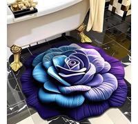 YongXinMY Tapete floral de diatomita - Romántico grande 3D rosa terciopelo suave felpa absorbente antideslizante de secado rápido alfombra de baño para baño, ducha, entrada, pasillo, uso doméstico (#H