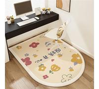 YongXinMY Tapete para silla de oficina para suelos alfombrados y de madera dura, diseño de dibujos animados de terciopelo de cristal, tapete para debajo de la silla del escritorio, protector de suelo