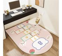 YongXinMY Tapete para silla de oficina para suelos alfombrados y de madera dura, diseño de dibujos animados de terciopelo de cristal, tapete para debajo de la silla del escritorio, protector de suelo