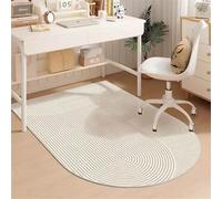 YongXinMY Tapete para silla de oficina para suelos alfombrados y de madera dura, moderno en forma de arco, protector de suelo de terciopelo de cristal suave, antideslizante, tapete de escritorio para
