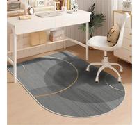 YongXinMY Tapete para silla de oficina para suelos alfombrados y de madera dura, moderno en forma de arco, protector de suelo de terciopelo de cristal suave, antideslizante, tapete de escritorio para