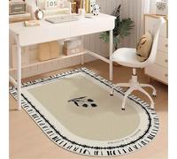 YongXinMY Tapete para silla de oficina para suelos alfombrados y de madera dura, moderno en forma de arco, protector de suelo de terciopelo de cristal suave, antideslizante, tapete de escritorio para