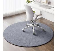 YongXinMY Tapete redondo para silla de oficina para suelos alfombrados y de madera dura, moderno tapete protector de piso de TPE, antideslizante, resistente al desgaste, tapete de escritorio para