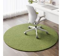YongXinMY Tapete redondo para silla de oficina para suelos alfombrados y de madera dura, tapete protector de piso de TPE, antideslizante, resistente al desgaste, tapete de escritorio para hogar