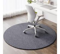 YongXinMY Tapete redondo para silla de oficina para suelos alfombrados y de madera dura, tapete protector de piso de TPE, antideslizante, resistente al desgaste, tapete de escritorio para hogar
