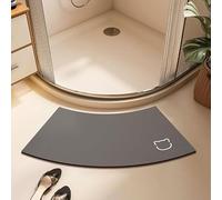 YongXinMY Tapetes de ducha curvados de diatomeas, súper absorbente, parte inferior de goma antideslizante, tapete de baño moderno para entrada de baño, alfombra de secado rápido para bañera de ducha