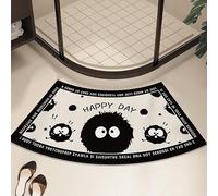YongXinMY Tapetes de ducha curvados de diatomeas, súper absorbente, parte inferior de goma antideslizante, tapete de baño moderno para entrada de baño, tapete de secado rápido para bañera de ducha