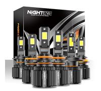 YONGYAO NightEye Auto Lighting A315-S4 2 Piezas Bombilla Faros LED 15.000LM Par 6500K Blanco IP68- H7