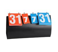 YONGZURA 4 Digit Sports Scoreboard | Table Tenis/Baloncesto/bádminton Competition | Bright Blue & Red Plates | Sturdy Plastic + Iron Construction | 39,8 x 18,5 x 15 cm
