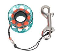 YONGZURA Buceo Buceo Spool Reel | 15m Orange Line & Stainless Steel Hook | Sturdy Plastic Spool for Cave/Technical Diving | 4 Colors, 40g Lightweight (Blue Wheel)