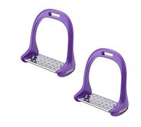 YONGZURA Estribo para Montar a Caballo, Silla de Montar de Aluminio, Almohadilla Antideslizante para Deportes ecuestres (Púrpura)