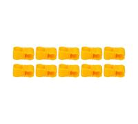YONGZURA Football Training Flag Pole Clips 10Pcs | Plastic Connector for Scooter Flags/Practice Equipment | Reusable & Sturdy Yellow Buckles | 25mm Inner Diameter