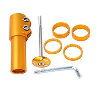YONGZURA Mountain Cycling Stem Riser | Ajuste de Altura de 30 mm para un Viaje cómodo | Extensor de aleación de Aluminio para Carretera/Apagado - Vehículos de Carretera | 4 lavadoras (Yellow)