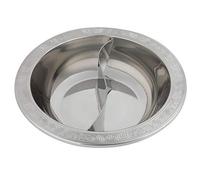 YONGZURA Olla caliente dividida para placa de inducción | Olla de fondue china extra gruesa de acero inoxidable | Doble compartimento para 2 sabores/reuniones familiares/cocina casera | 11 pulgadas