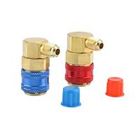 YONGZURA R134a AC Quick Couplers | Brass Refrigerant Connectors Pair for Car AC Systems | 1/4 Inch SAE Hose Fitting Adapters | High Flow & Leak Proof Design