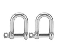YONGZURA Screw Pin Anchor Shackle 304 Stainless Steel | Robust D - Shape Shackle 700kg Load | Marine Hardware for Wire Ropes/Chains/Paracord | 2 Pack Oxidation Tolerant