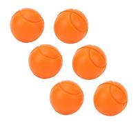 YONGZURA Tennis Racket Dampener 6 Pack | Silicone Shock Absorber for Vibration Control | Ball - Shaped Design for Sports/Training | Lightweight (44g) (Orange)