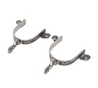 YONGZURA Western Cowboy Spurs Stainless Steel | Vintage Leaf Pattern for Horse Riding/Outdoor Control | Sturdy Boot Spurs with U - Shaped Mouth Design | Lightweight & Oxidation -