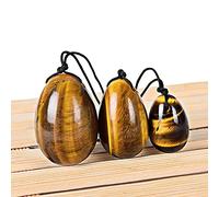 Yoni Egg 3 pezzi/set Uovo di occhio di tigre naturale forato pietra minerale naturale Sfera di pietre preziose per esercizio di Kegel Guarigione con cristalli Reiki