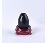 Yoni Egg di ossidiana nera senza foro per l'assistenza sanitaria del pavimento pelvico -30X20_MM
