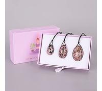 Yoni Egg Gift Box Set Natural Rhodolite Stone Ball Kegel Exercise, 3 Pcs Sets