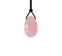 Yoni Egg Jade Stone Crystal Natural Rose Quartz And Obsidian Drilled Massage Stones para que las mujeres entrenen los músculos pélvicos, Pink Egg M