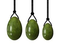 Yoni Egg Muscles Tightening Ben Wa Ball Women Pelvic Floor Muscle Kegel Exercise Natural Jade Eggs,3 Huevos