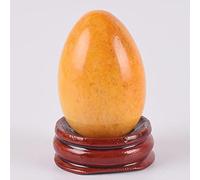 Yoni Egg Natural Stone Yellow Jade Eggs Kegel Exercise Crystal Quartz Undrill Ball, 45x30 mm