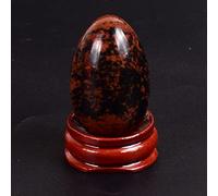 Yoni Egg Set 40 * 25 Huevo Yoni mediano Piedra natural Cristal de jade curativo Bola de masaje sin perforar Ejercicio Kegel, Jaspe caoba