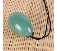Yoni Egg Set Taladro 30 * 20 MM Yoni Egg 100% Piedra Natural Curación Jade Crystal Egg Mineral Ball Kegel Masaje, Aventurina Verde