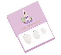Yoni Eggs - Huevos Yoni para mujer, sin perforar, con caja, huevos de piedra de jade natural, para mujer, ejercicio muscular, producto de higiene femenina, huevos de jade blanco