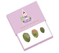 Yoni Eggs - Huevos Yoni para mujer, sin perforar, con caja, huevos de piedra de jade natural, para mujer, ejercicio muscular, producto de higiene femenina, huevos de unakita