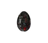Yoni Eggs Jade Huevos De Yoni Sin Perforar Huevo De Masaje De Jade Real Natural para Mujeres Ejercicio De Kegel Bolas De Masaje Femenino, Piedra Sangrienta, S-3x2cm