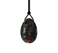 Yoni Eggs Rose Quartz Jade Egg Drilled Amethyst Be Wa Balls for Women Kegel Exercise Natural Crystal Kegel Eggs-Unakite_L-4.5x3cm