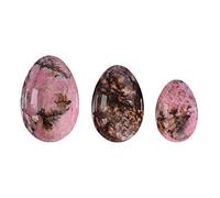 Yoni Eggs Set 3 piezas de huevos de jade natural sin perforar para huevos de rodonita de ejercicio Kegel