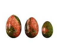 Yoni Eggs Set 3 piezas de huevos de jade natural sin perforar para huevos Kegel de ejercicio-Unakite