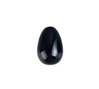 Yoni Huevo Natural Piedra Preciosa Ágata Taladro Huevos Set Cuarzo Mineral Bola de masaje Jade Kegel Ejercicio Músculo del piso pélvico, Negro S