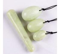 Yoni Huevo Natural Xiuyan Jade Varita de masaje Set Stone And Mineral Ball Kegel Exercise, 4 Pcs