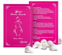 Yoni Pearls - Bolas de desintoxicación con cuerda y aplicador, esencia herbal para limpieza, (10 paquetes/caja)