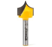 YONICO Groove Point Cutting Roundover Router Bit 516Inch Radius 14Inch Shank 13074q