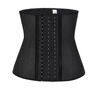 YONIER Fajas Reductoras Colombianas Moldeadora Corset Mujer Waist Trainer Transpirable Adelgazante Ajustable Cinturón de Entrenamiento Gimnasio Sudar Deporte Yoga, negrom