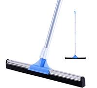 YONILL Escobilla de Goma para Suelo de hormigón, Escoba de 50 Pulgadas con Mango Largo para Suelos de Azulejos, Limpiador de Agua de Espuma Resistente para Garaje, Ducha, Cocina, Ventanas, Vidrio,