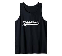 Yonkers New York Vintage Cursive City Nombre de ciudad estadounidense Retro Sports Camiseta sin Mangas